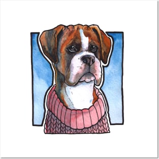 Boxer dog Posters and Art